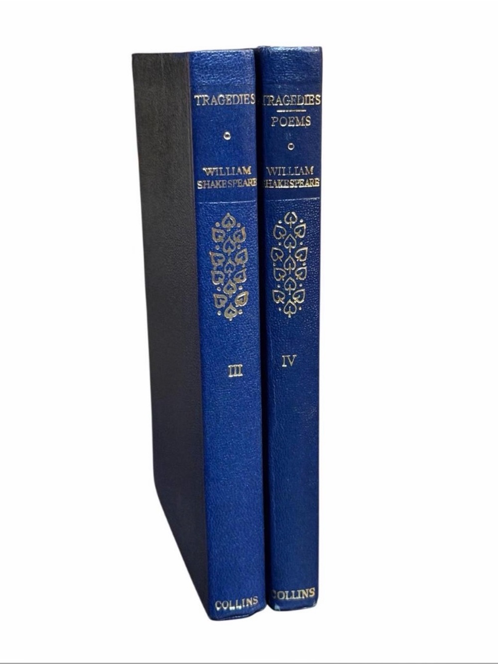 Pair of Two Vintage 1958 William Shakespeare Books ~ Tragedies & Poems, Collins